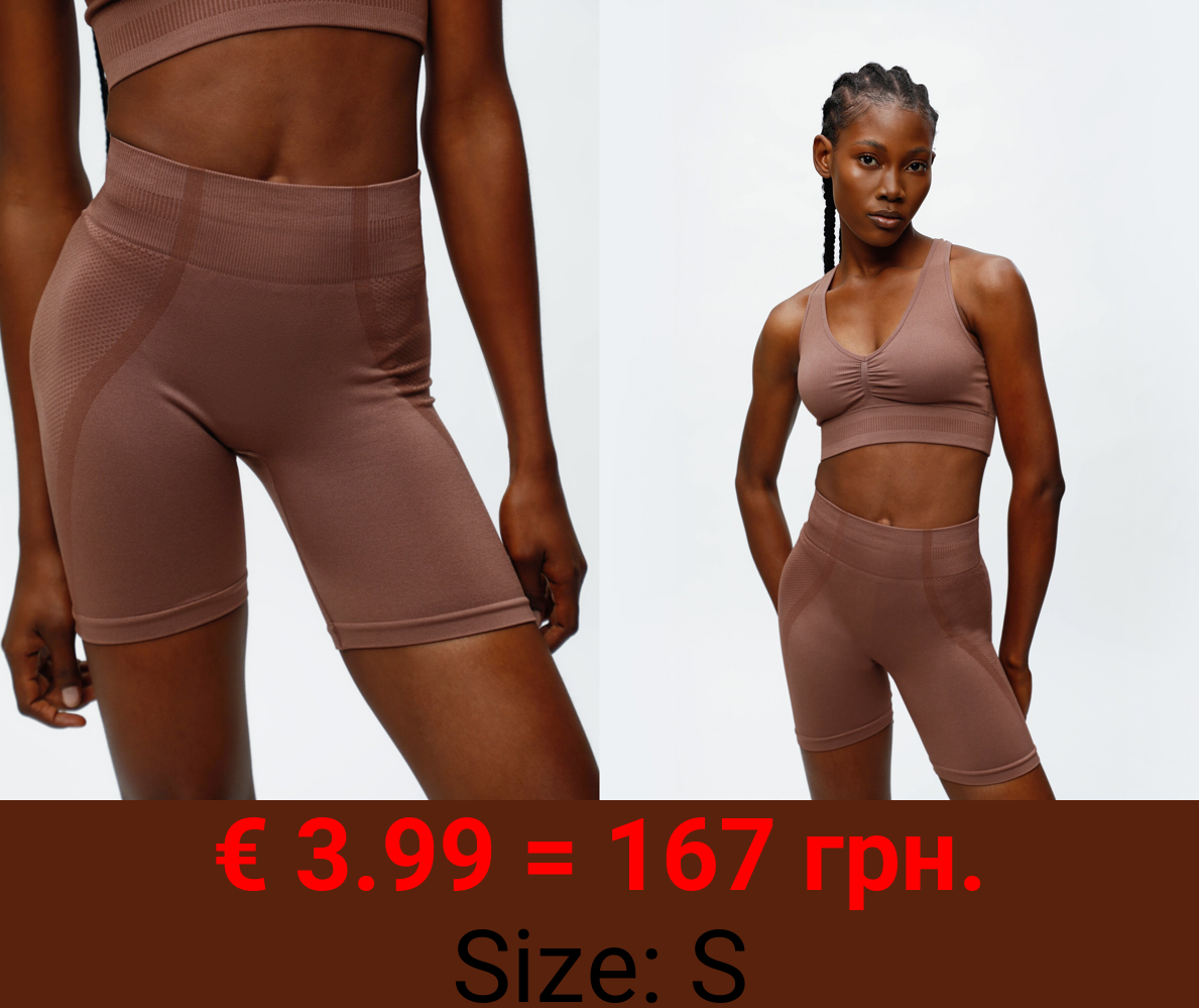 Seamless sporty cycling leggings