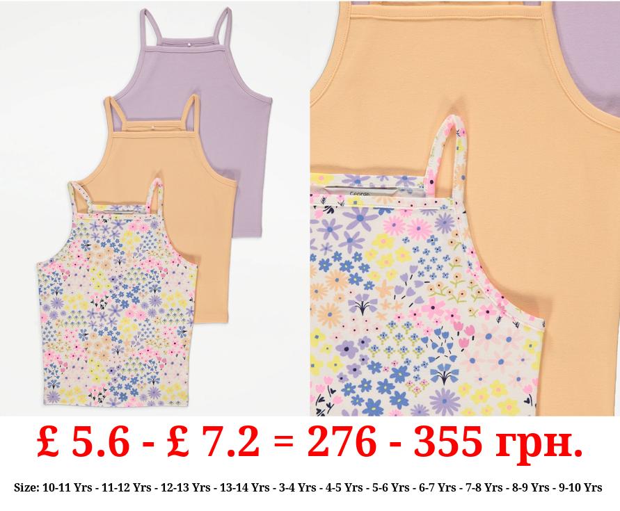 Ditsy Floral Cami Tops 3 Pack