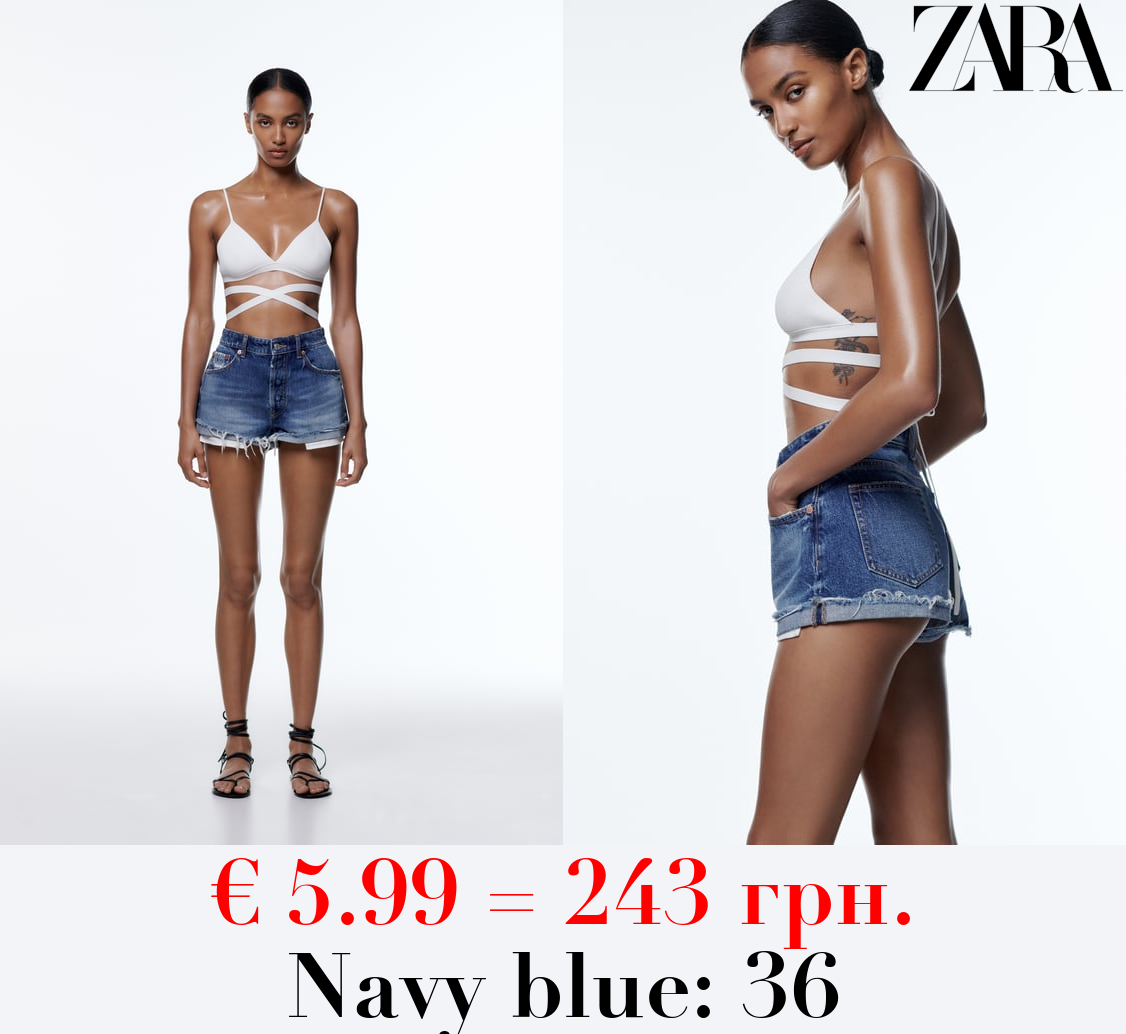 MID-RISE DENIM SHORTS