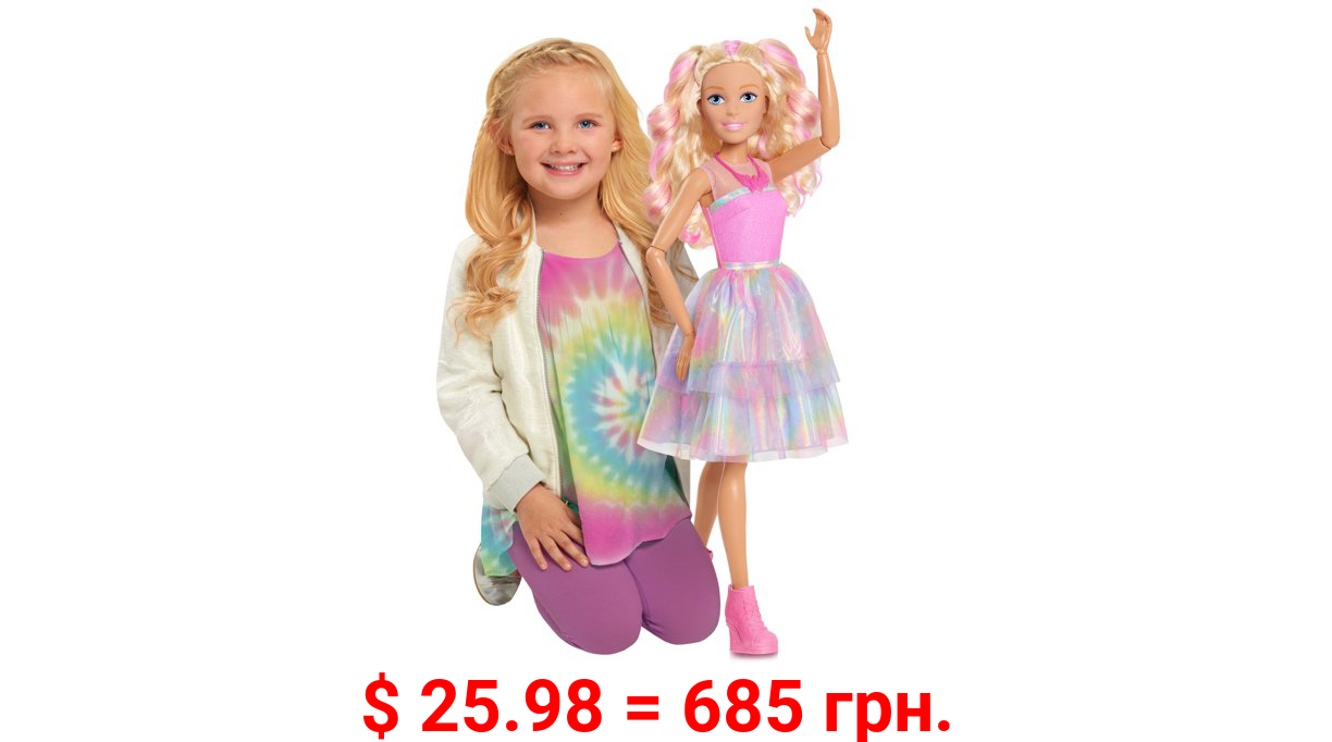 Just Play Barbie 28-Inch Tie Dye Style Best Fashion Friend, Blonde Hair, Preschool Ages 3 Up