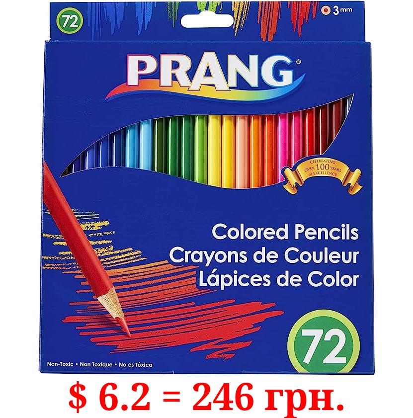 Prang Colored Pencil Sets, 3 Mm, 2b (#1), Assorted Lead/barrel Colors, 72/pack