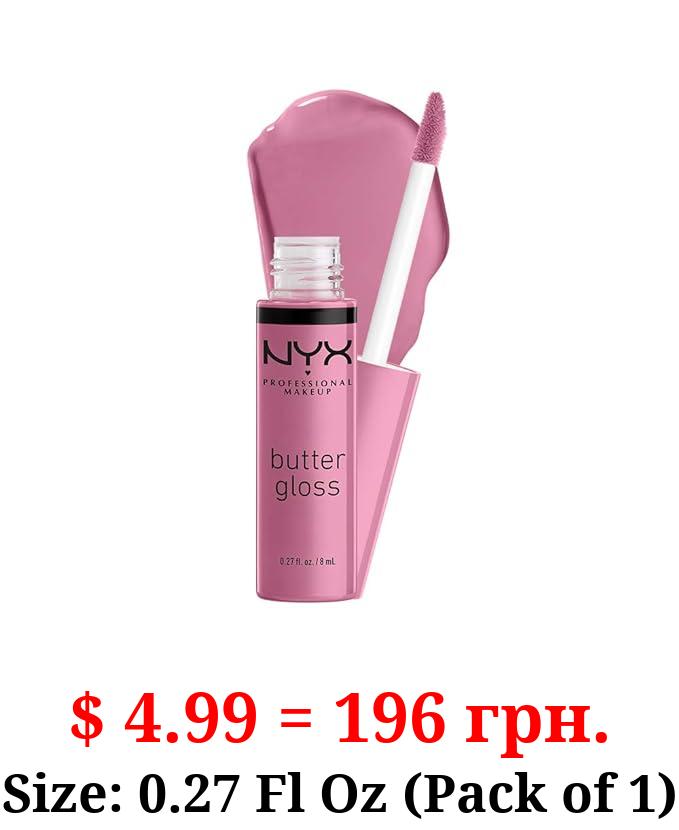NYX PROFESSIONAL MAKEUP Butter Gloss, Non-Sticky Lip Gloss - Eclair (Pink)