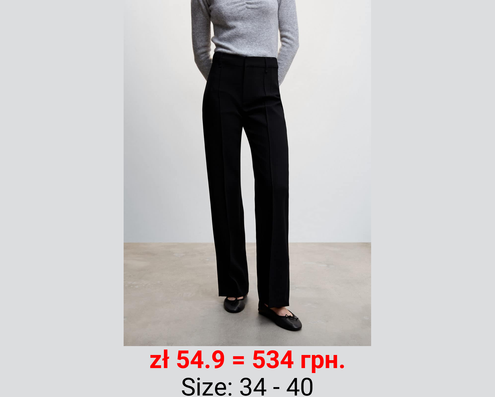 Pantalón recto aberturas