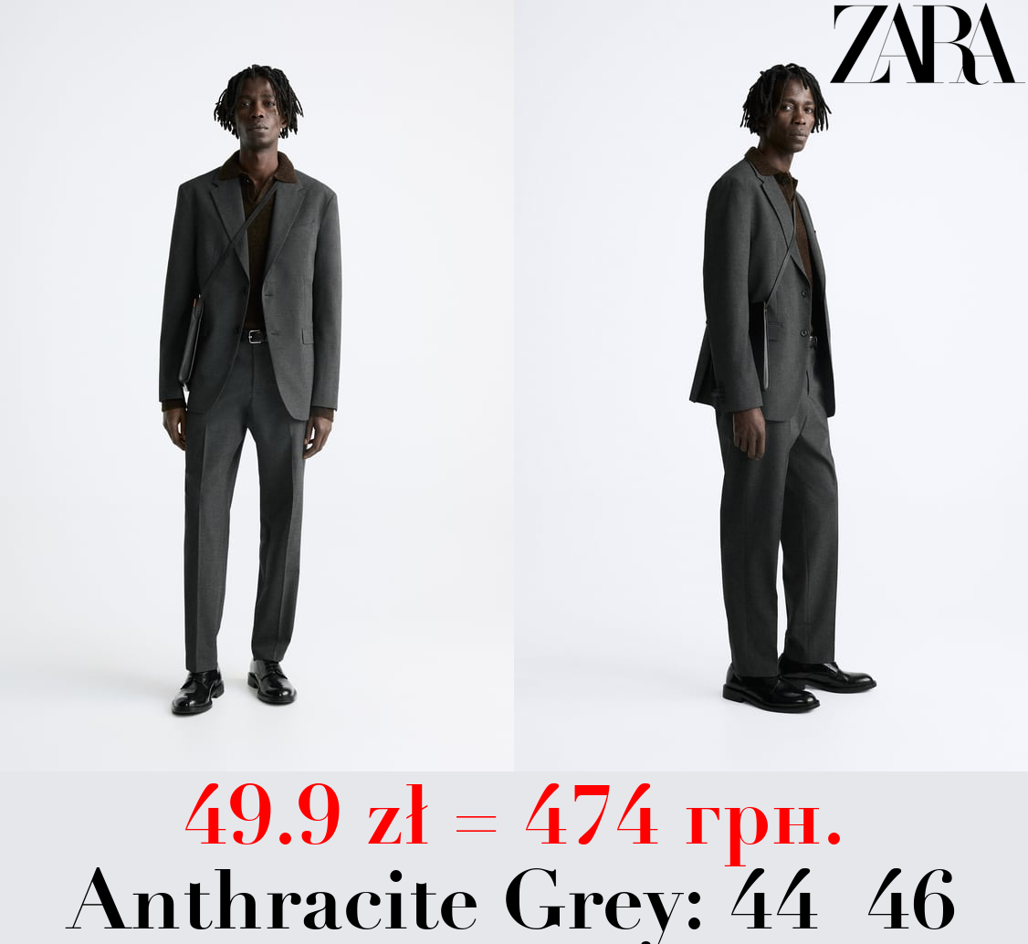CHECK SUIT TROUSERS
