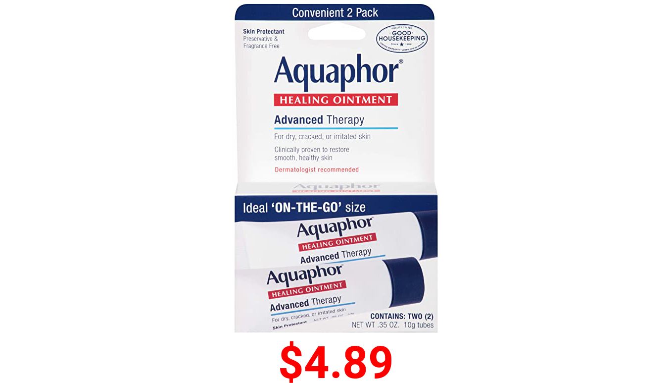 Aquaphor Healing Ointment - To Go Pack, Two 0.35 Oz Tubes