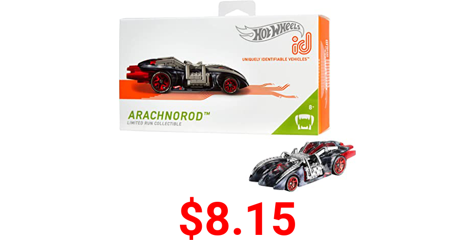 Hot Wheels id Vehicle Arachnorod Embedded NFC Chip Uniquely Identifiable 1:64 Scale Ages 8 and Older​ [Amazon Exclusive]