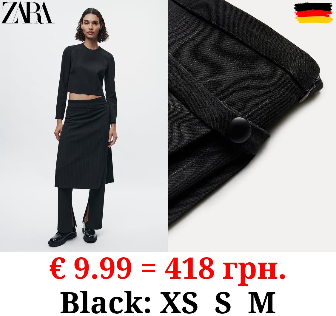 ZW COLLECTION PINSTRIPE PAREO SKIRT OVER TROUSERS