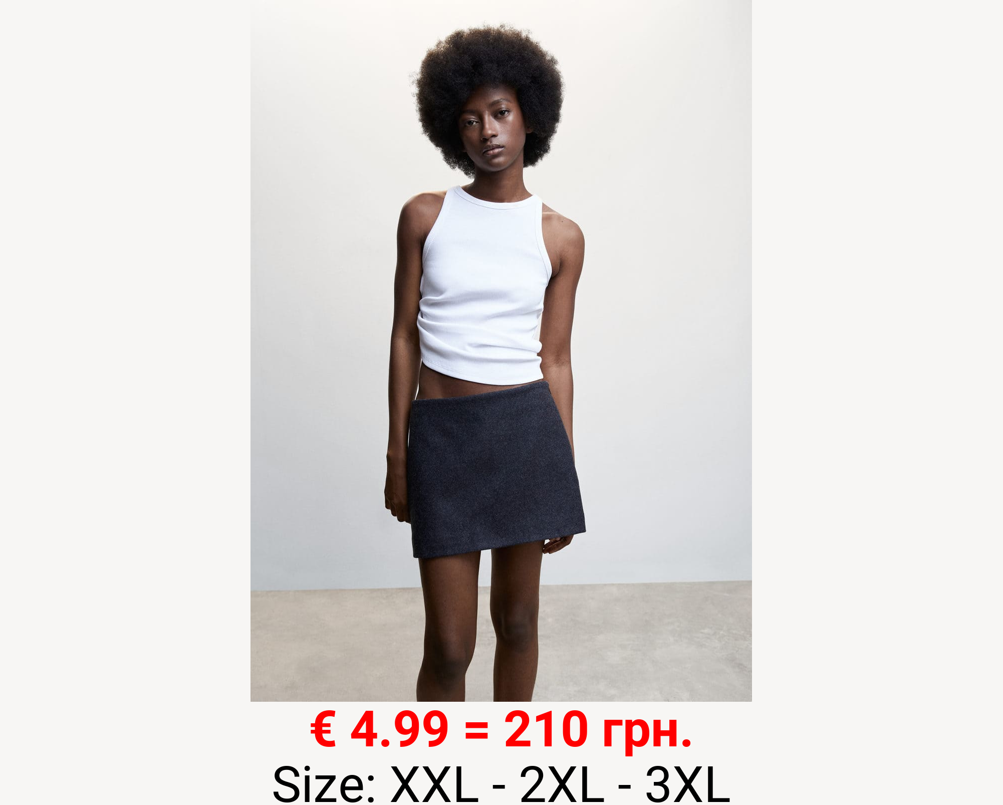 Top canalé algodón