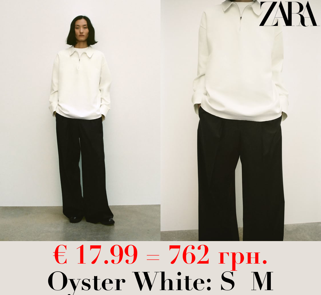 OVERSIZE POLO SHIRT WITH ZIP