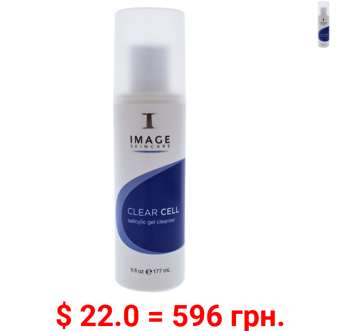 ($30 Value) Image Skin Care Clear Cell Salicylic Acid Gel Facial Cleanser 6 oz Face Wash for Acne Prone Skin
