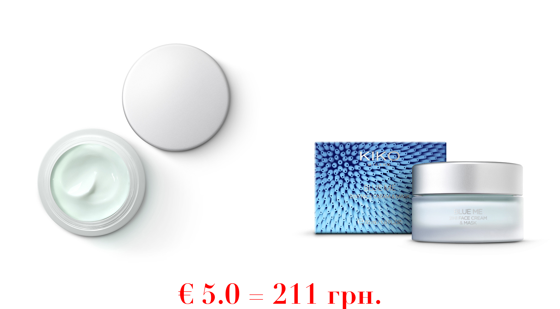 blue me 2-in-1 face cream & mask