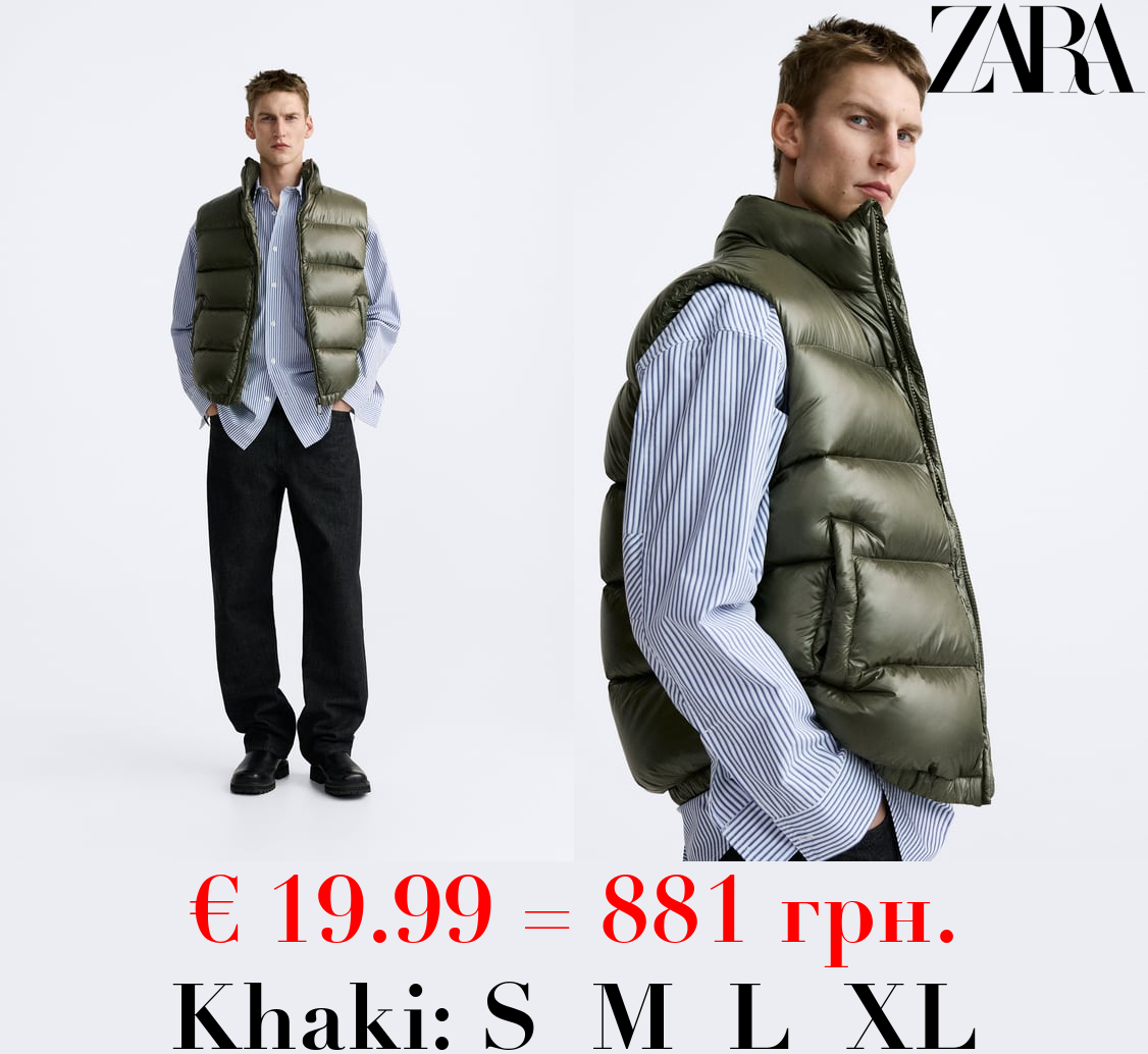 100% FEATHER DOWN PUFFER GILET