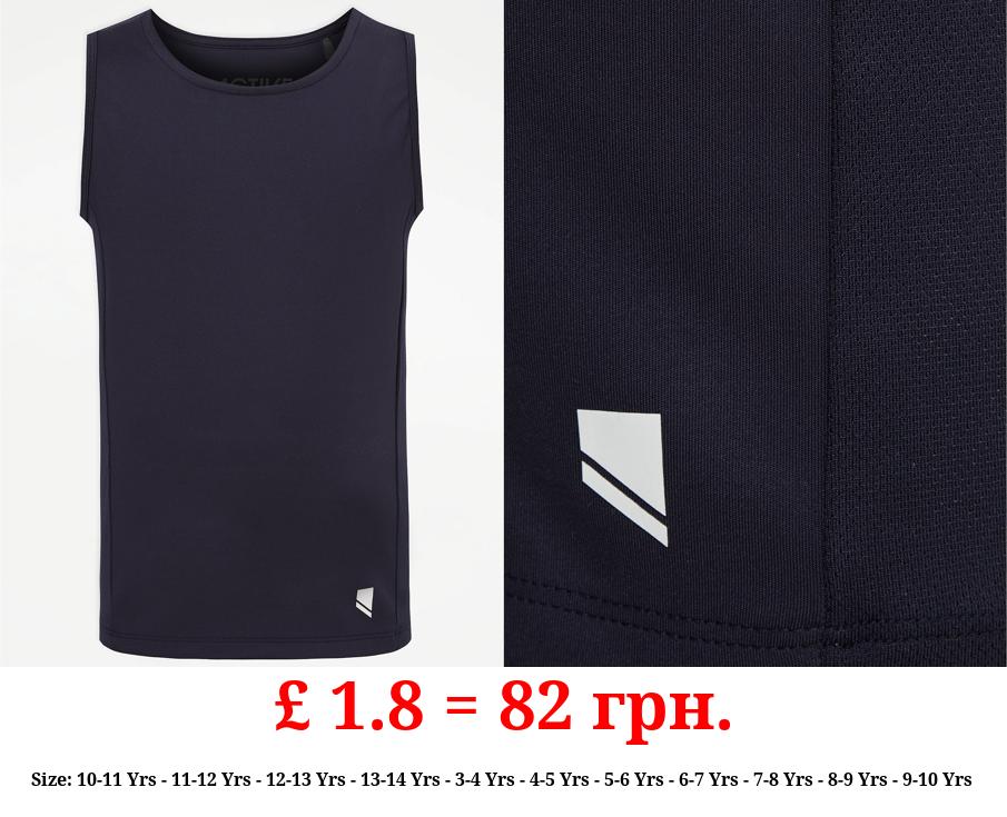 Girls Navy Active School Vest