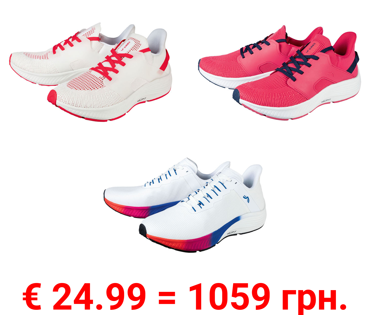 CRIVIT Damen Laufschuhe »Velofly«, mit integrierter 3D-Ferse