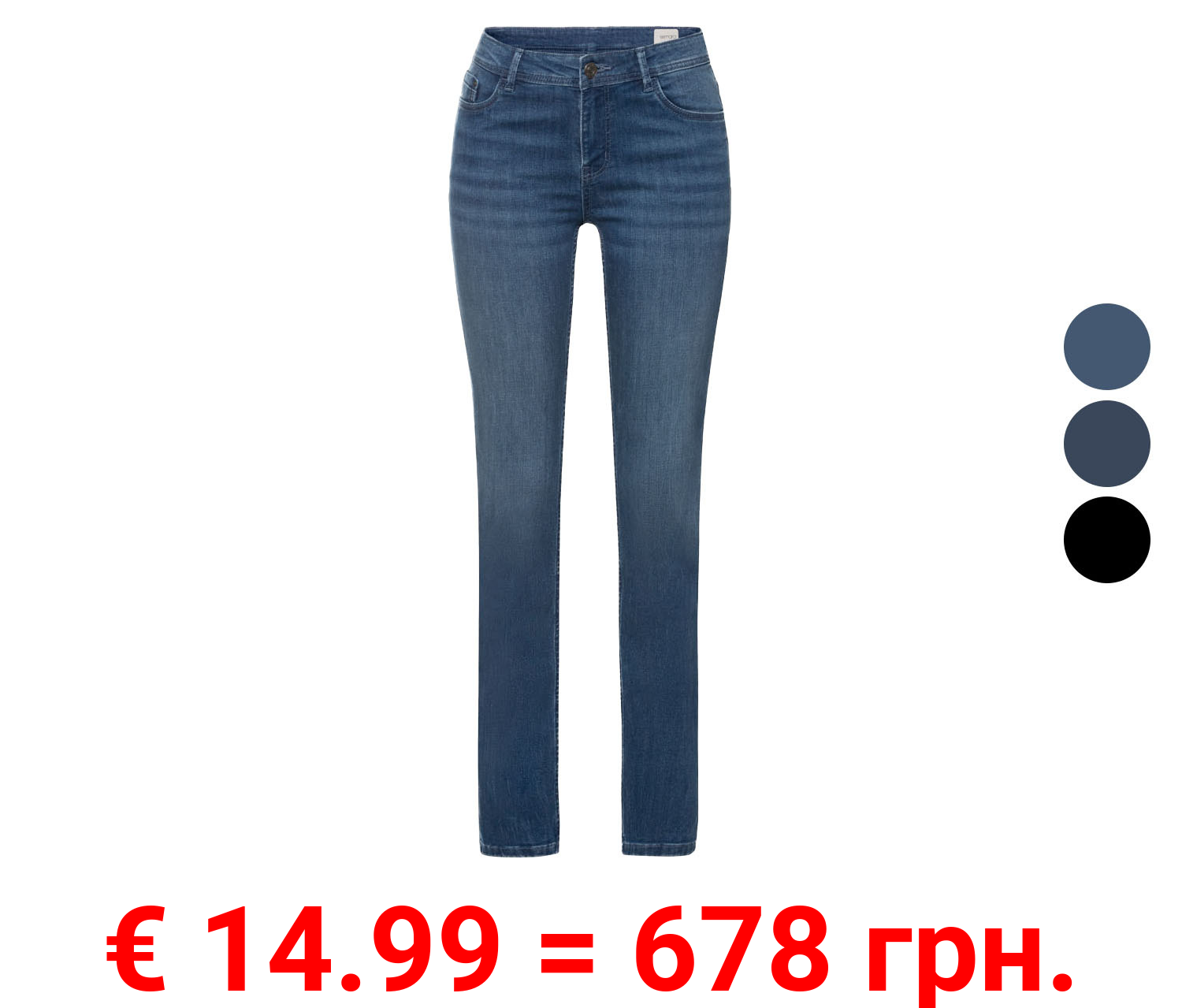 esmara® Damen Jeans, Slim Fit, mit normaler Leibhöhe