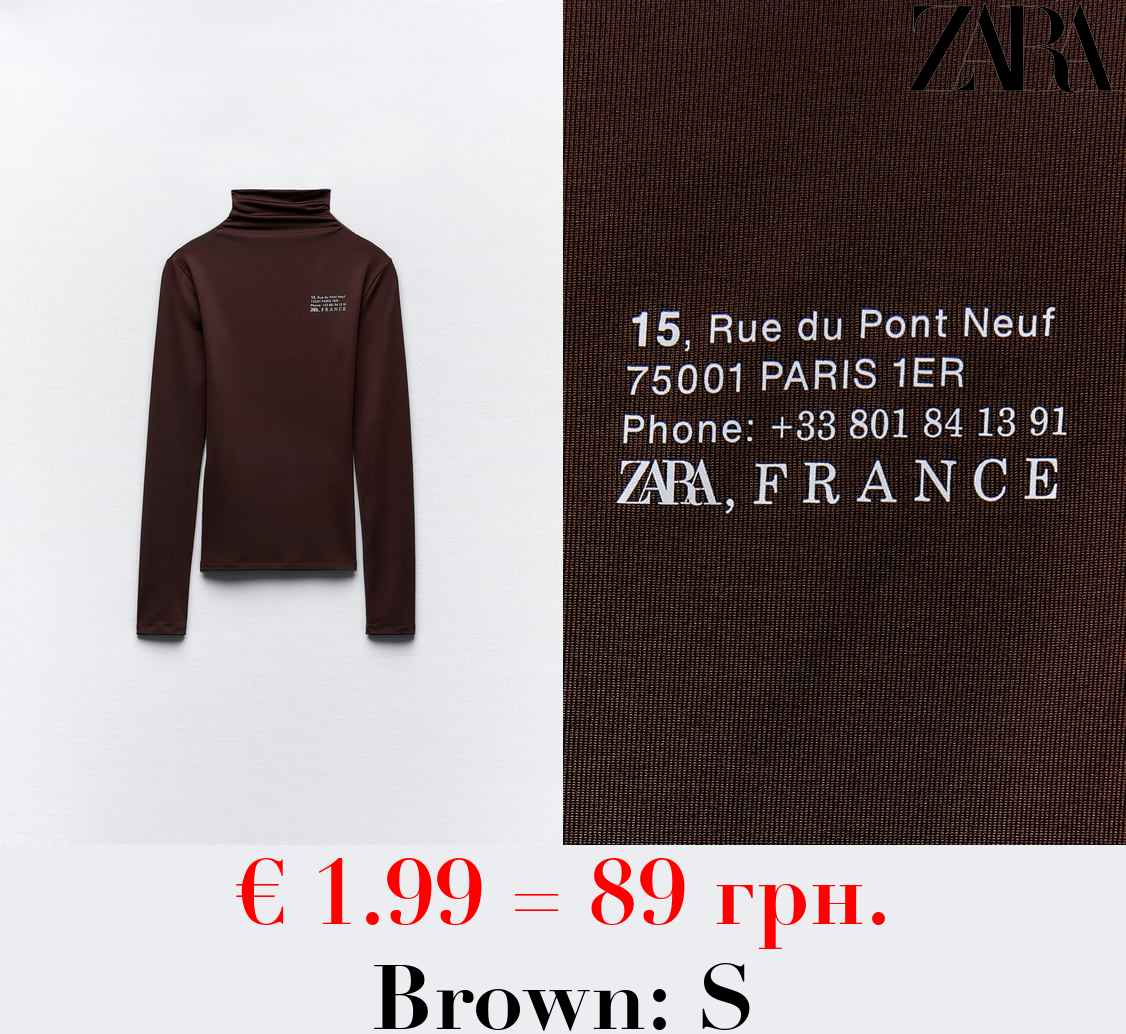 POLYAMIDE T-SHIRT WITH SLOGAN