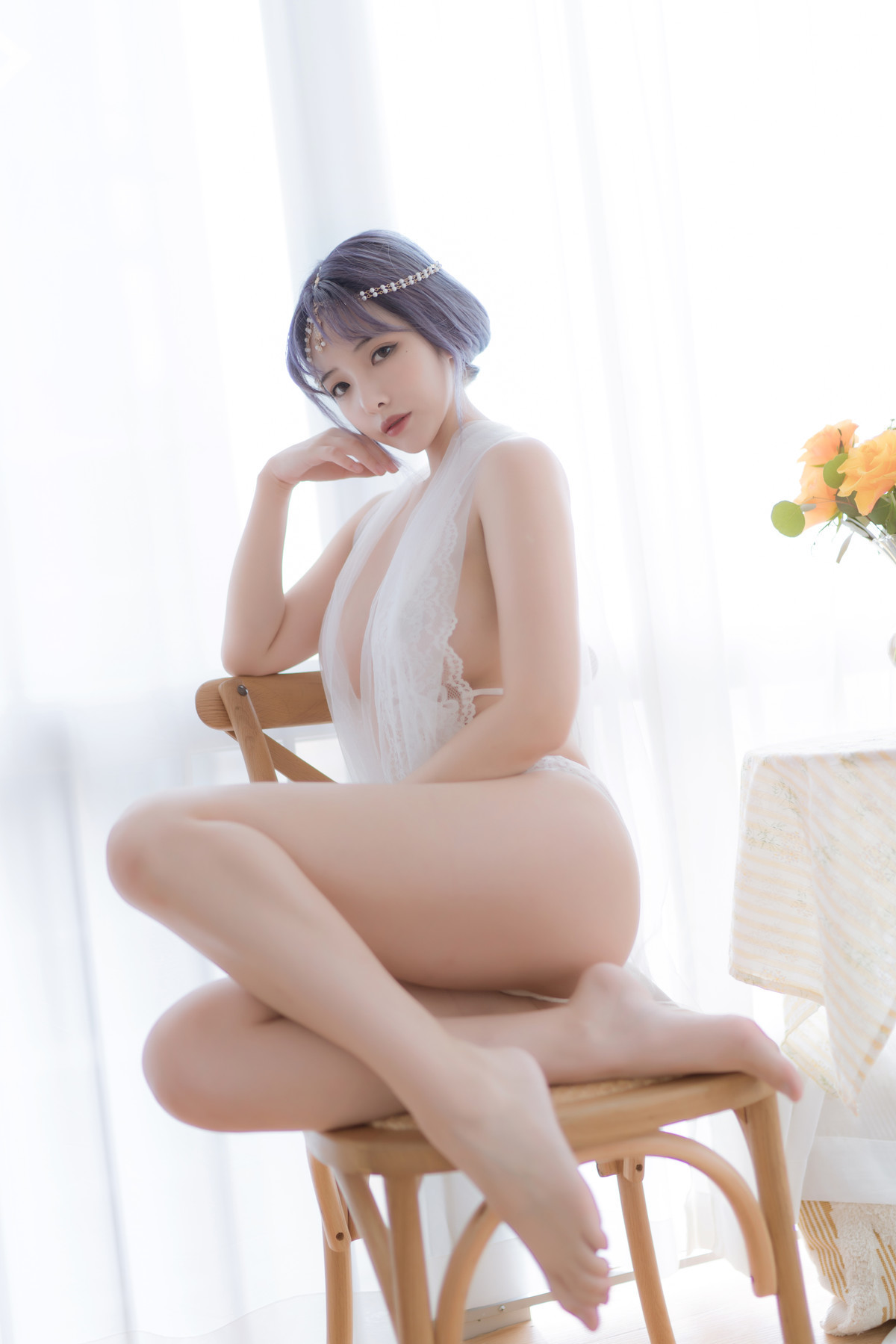 Cosplay 雯妹不讲道理 白色希腊 1