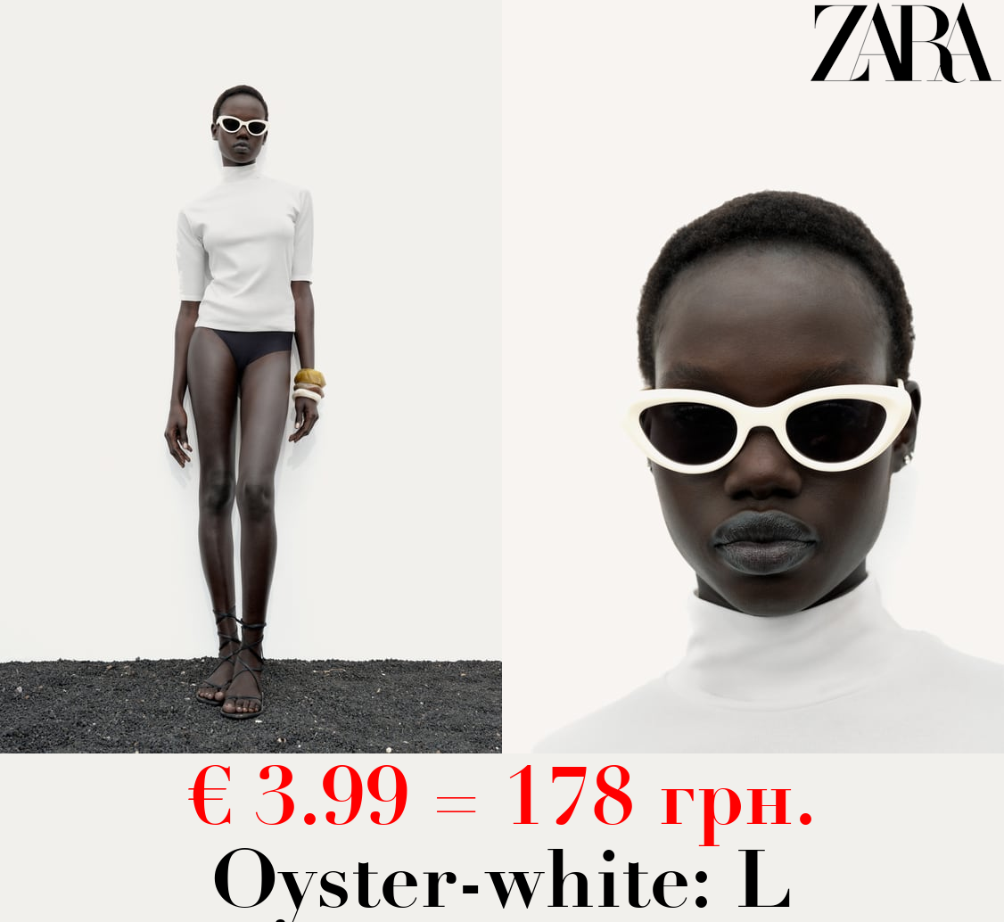 COTTON MOCK NECK T-SHIRT