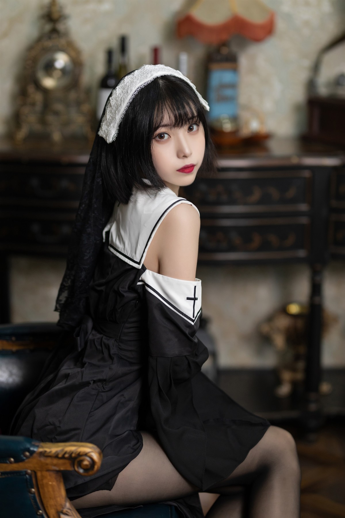 Cosplay 许岚 叁月life 暗黑修女 23