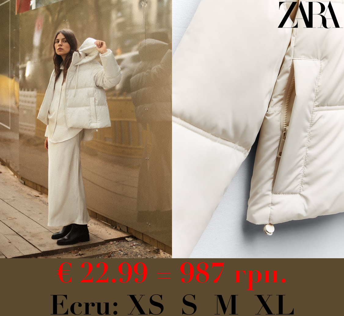 WATER AND WIND PROTECTION CROPPED PUFFER ANORAK