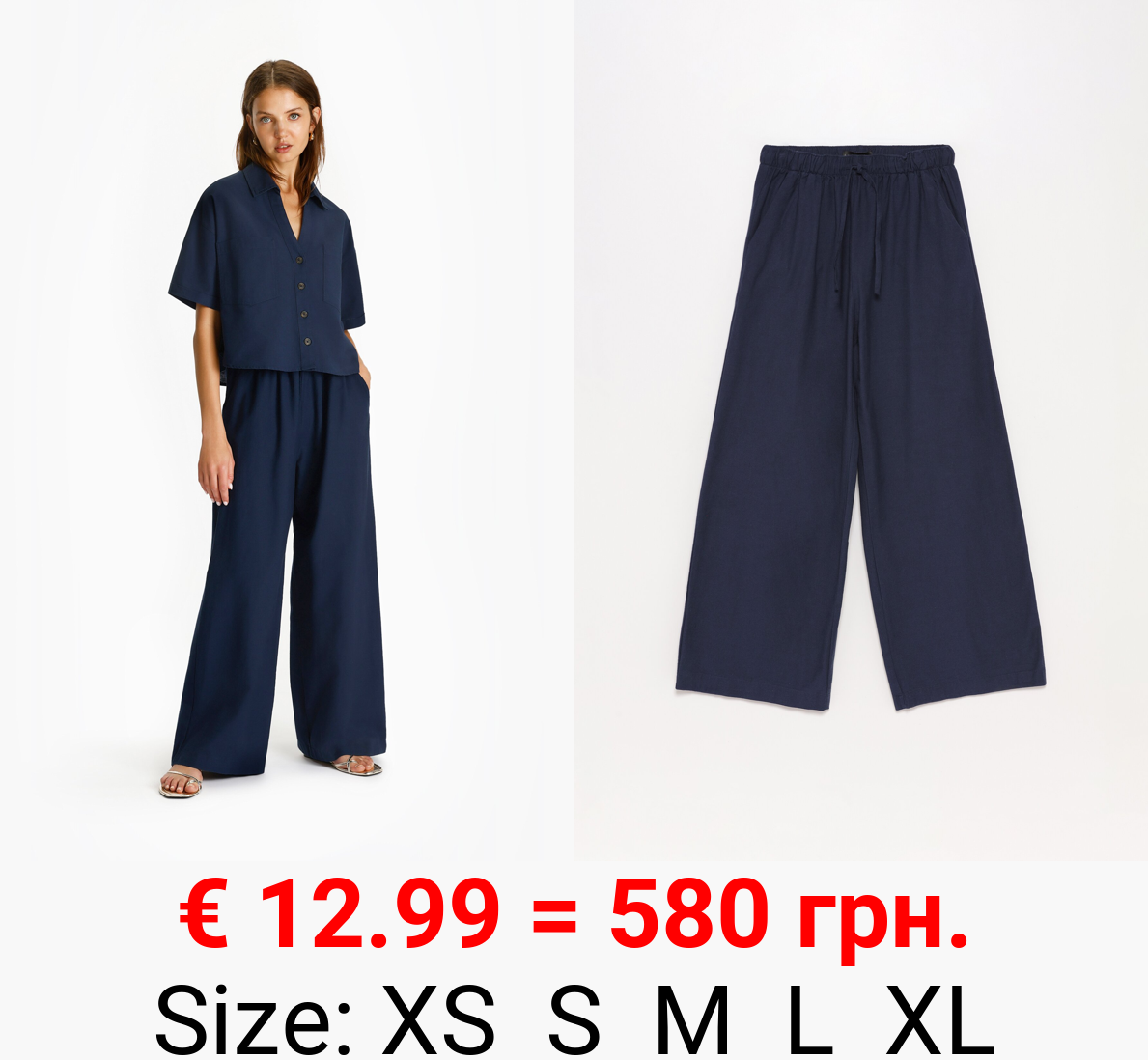 Cotton-linen trousers