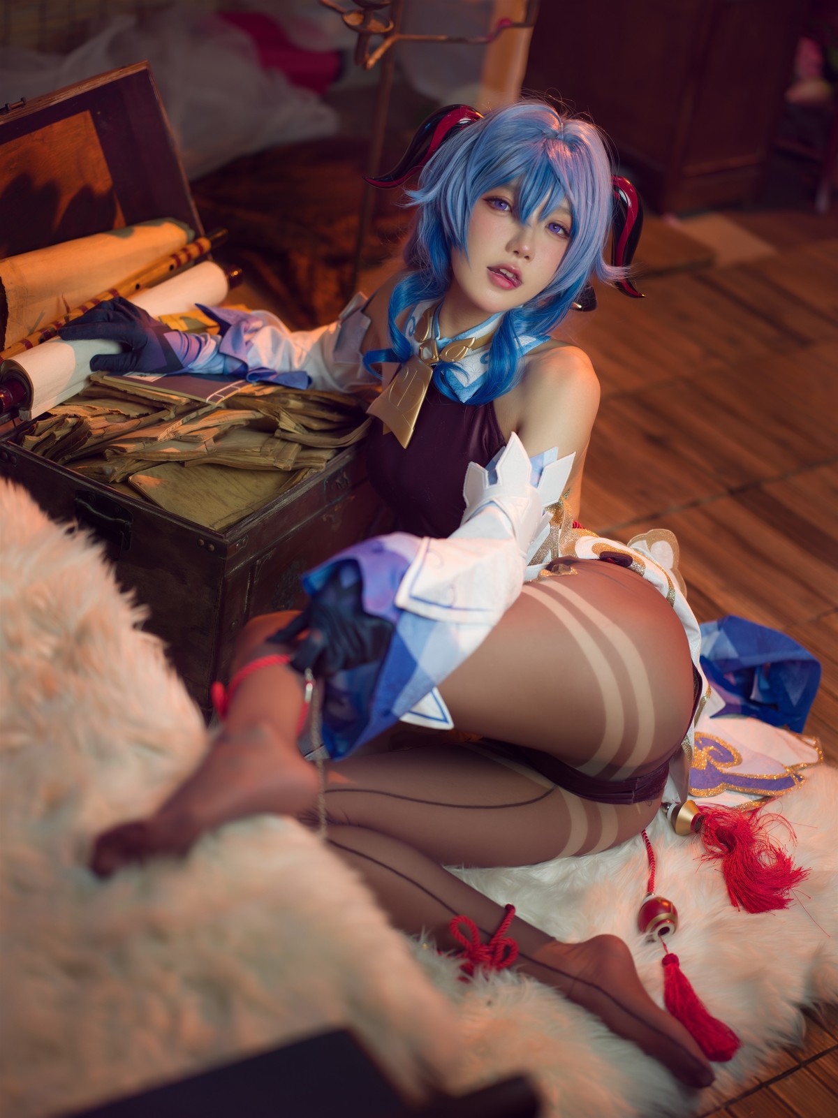 阿包也是兔娘 Cosplay 舰长 原神甘雨 25