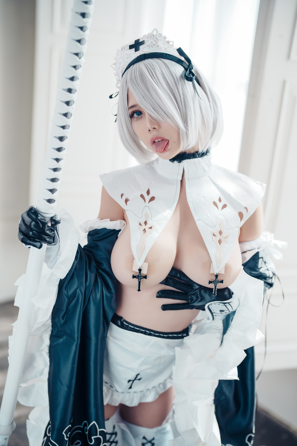 Cosplay 沖田凜花Rinka 2B Maid 7