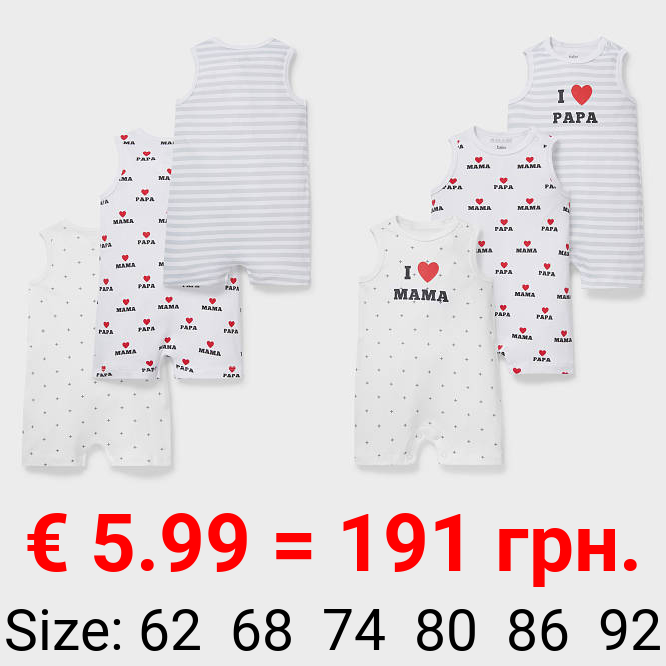 Multipack 3er - Baby-Schlafanzug - Bio-Baumwolle