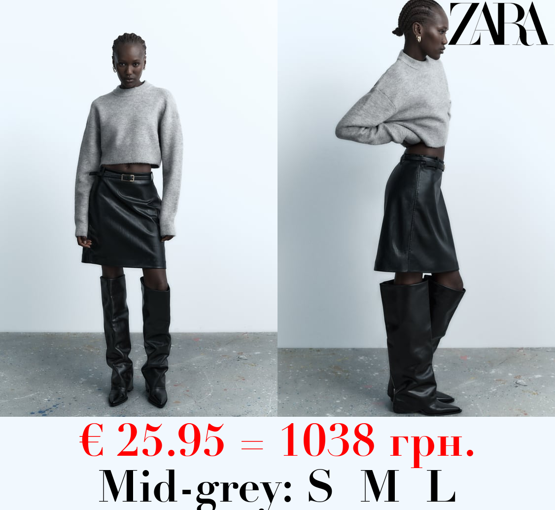 CROPPED KNIT SWEATER