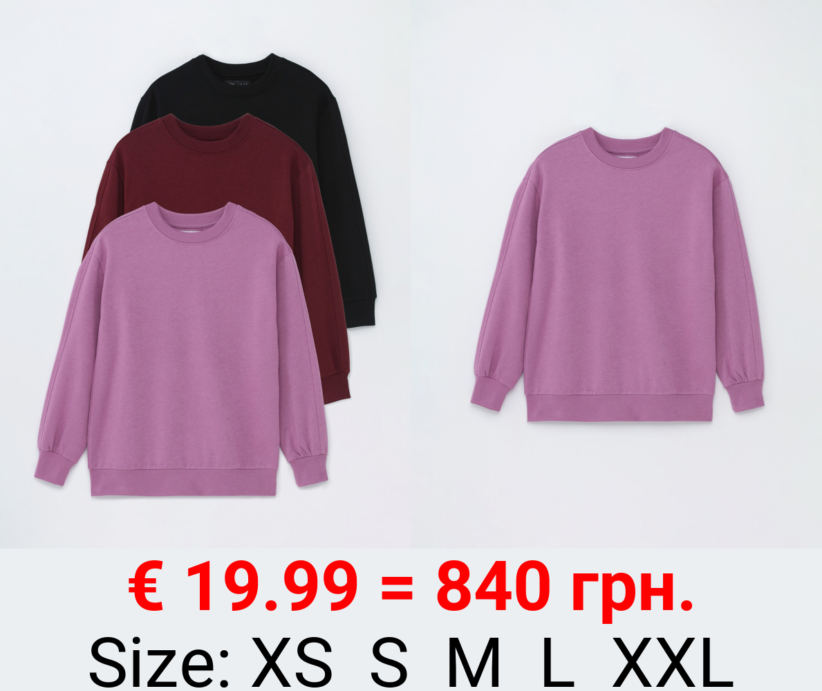 Pack of 3 contrast tracksuit sweatshirts