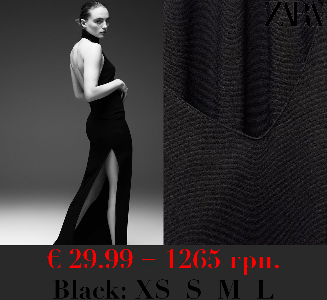 ZW COLLECTION LONG HALTER NECK DRESS