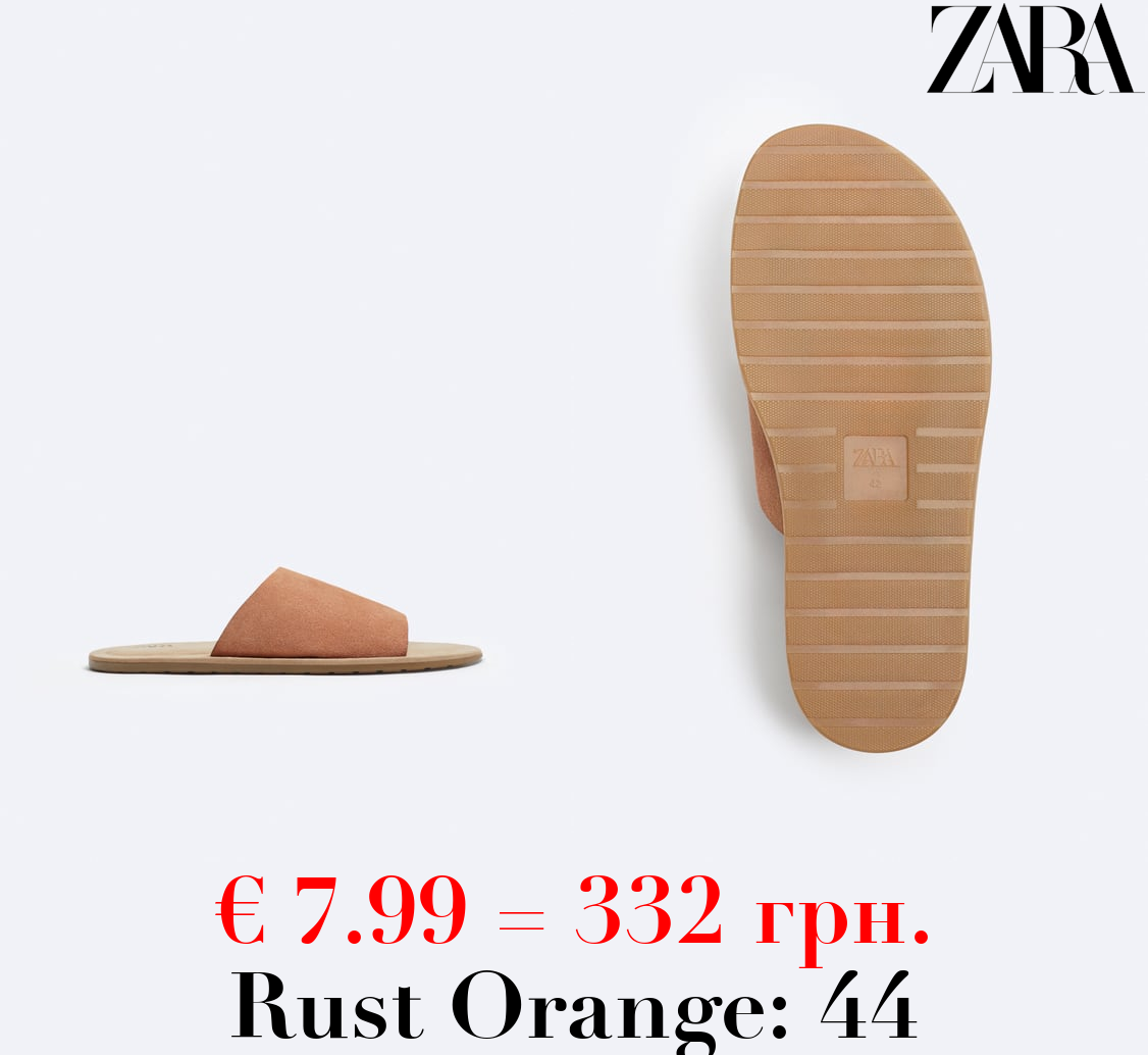 SPLIT SUEDE LEATHER SANDALS