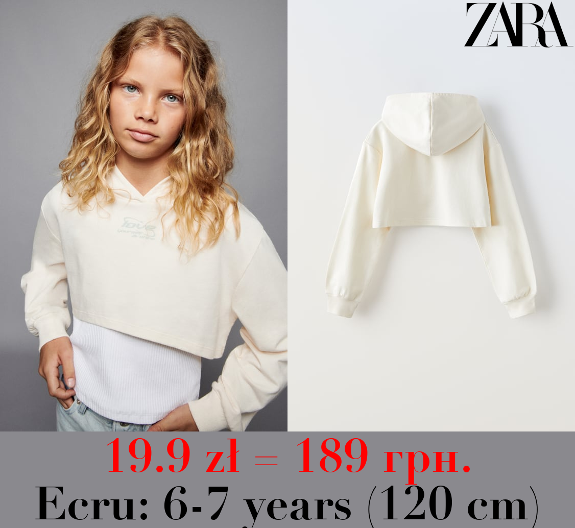 CROPPED T-SHIRT HOODIE
