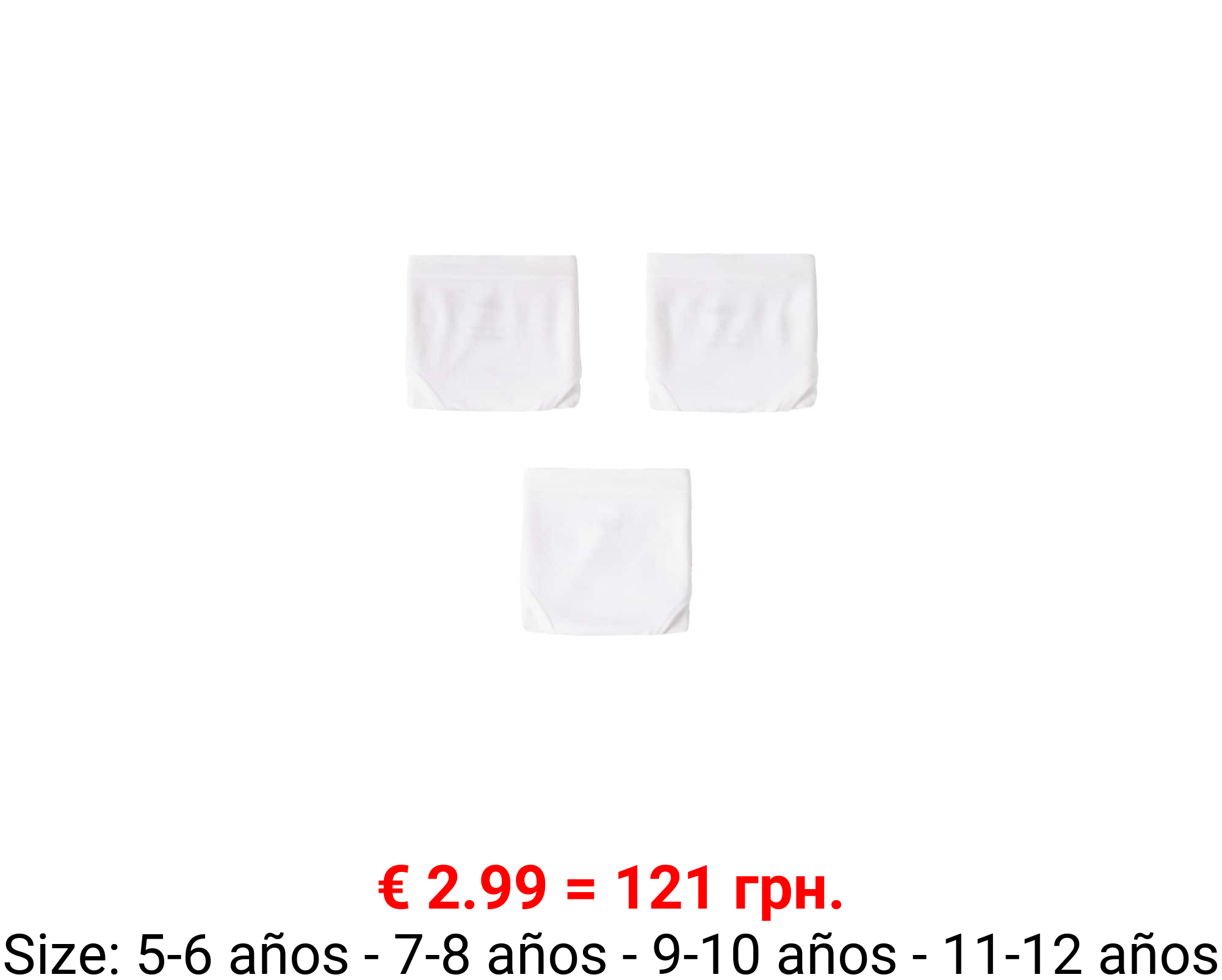 Pack 3 braguitas básicas