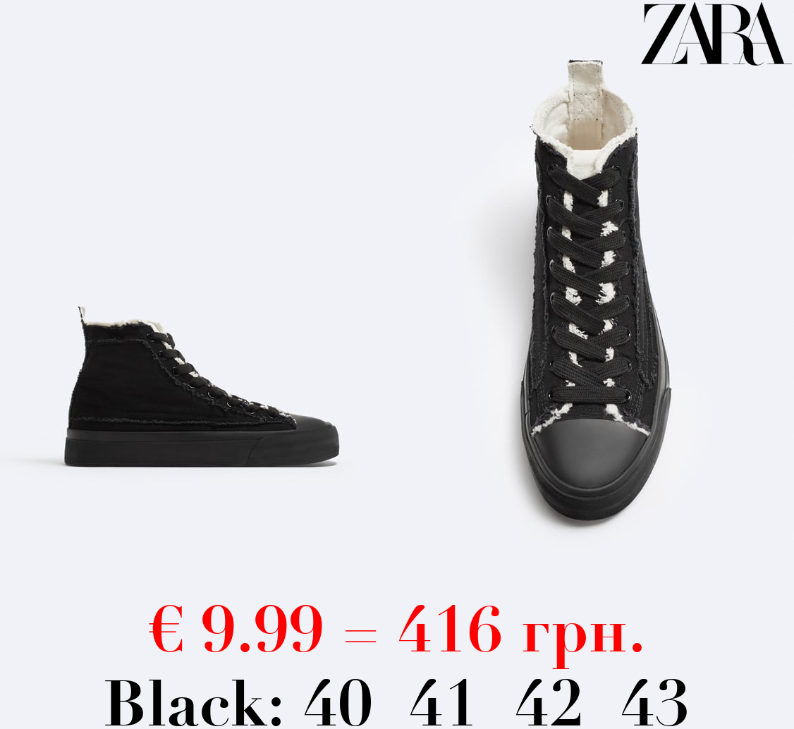 HIGH-TOP DENIM SNEAKERS