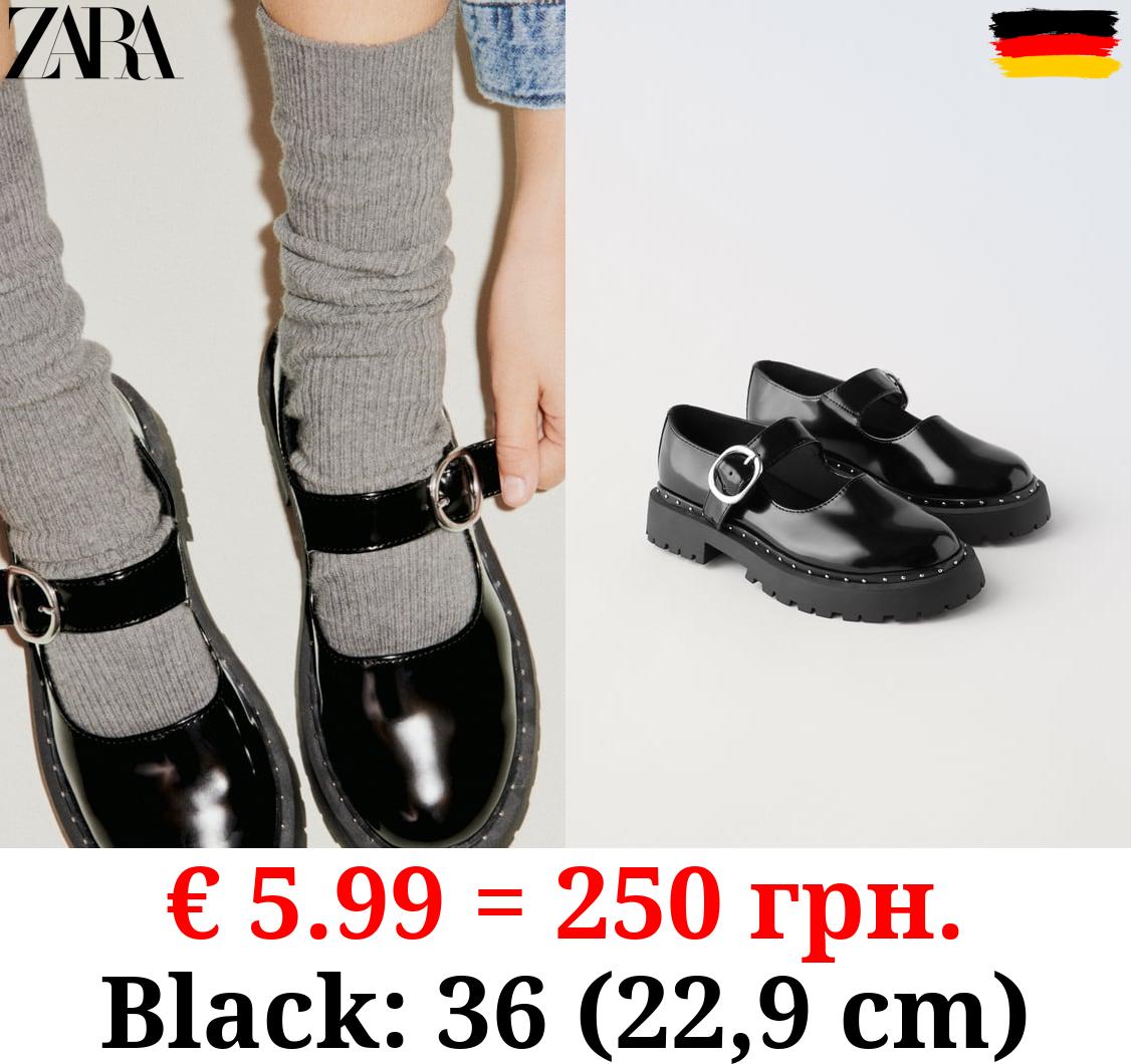 STUDDED MARY JANES WITH TRACK SOLES