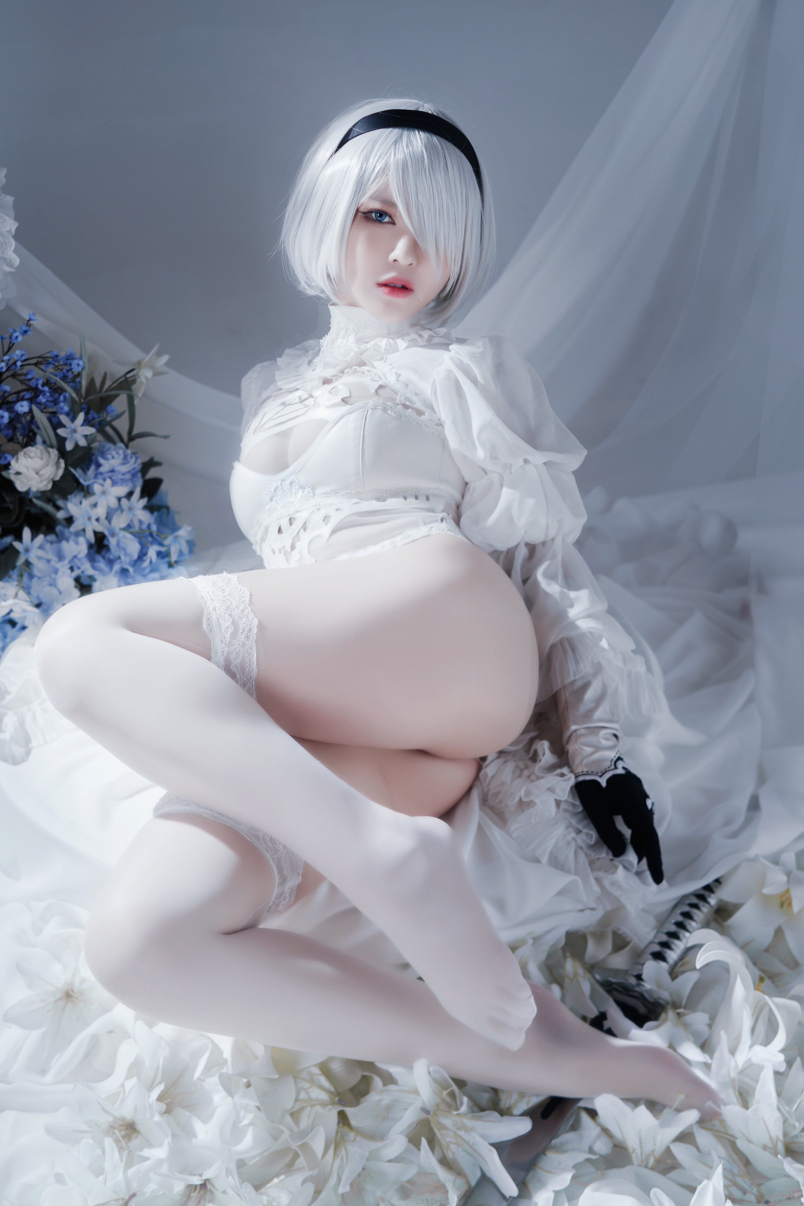 半半子 - Automataヨルハ二号B型 白礼服 12
