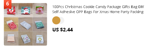 100Pcs Christmas Cookie Candy Package Gifts Bag DIY Self Adhesive OPP Bags For Xmas Home Party Packing Decoration Baking Supply
