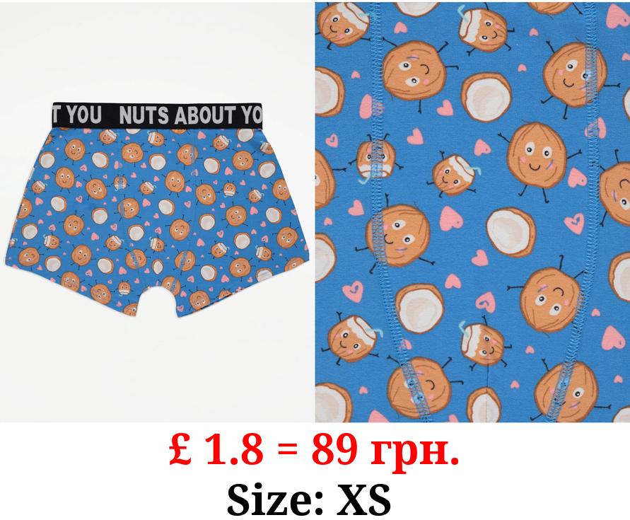Blue Nuts About You Trunk Boxers