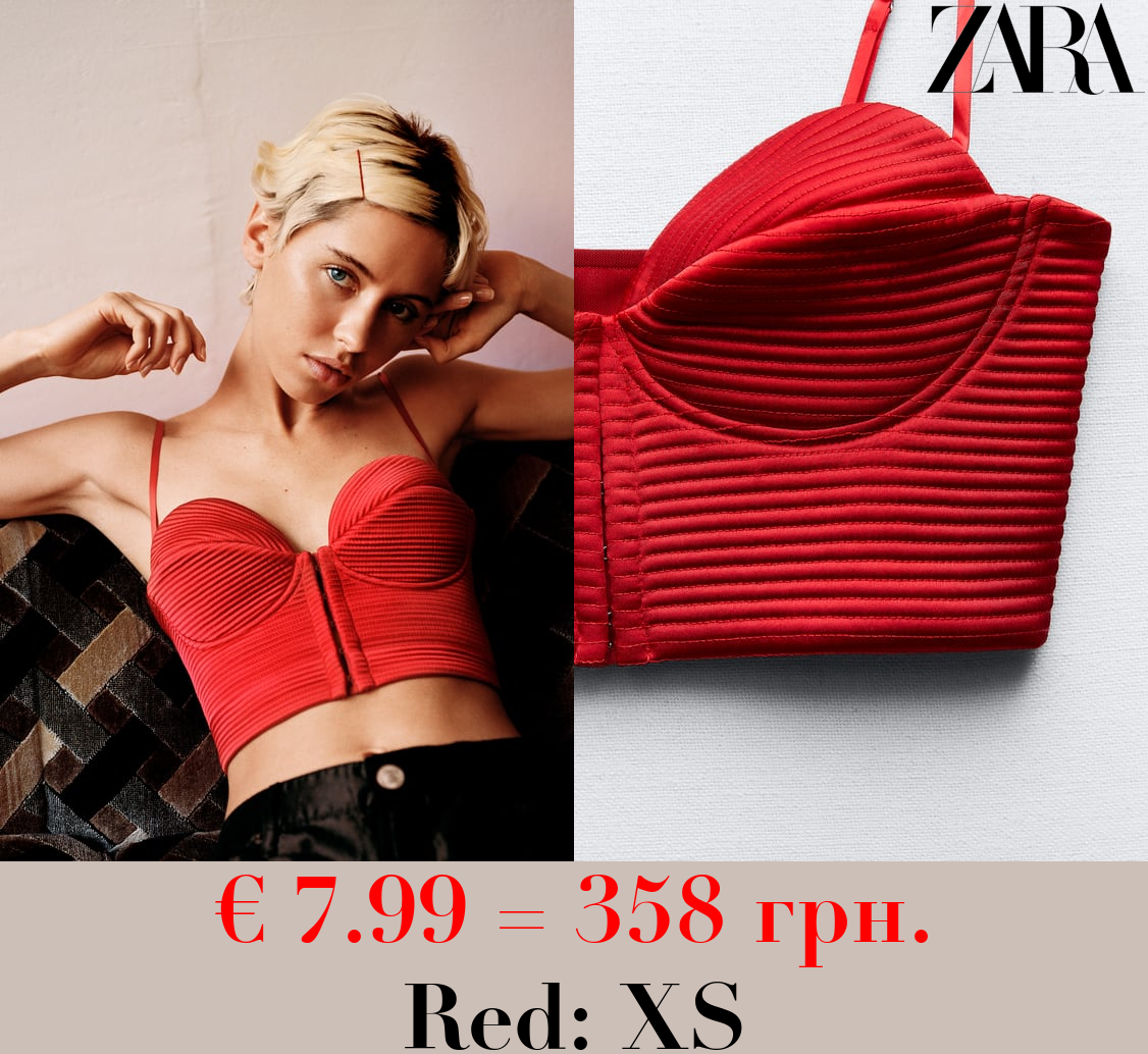 SATIN CORSETRY-INSPIRED TOP