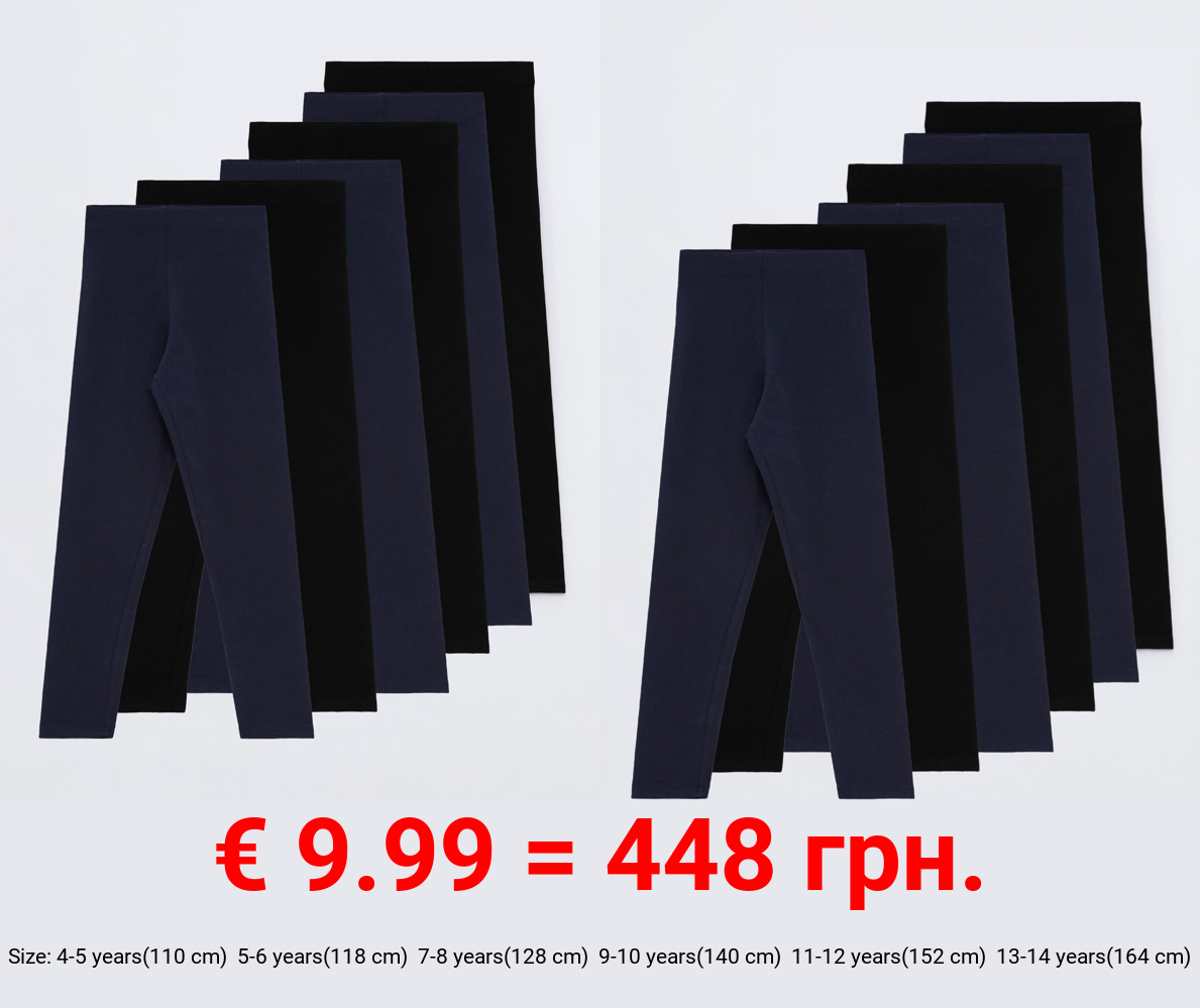 6-Pack of long basic leggings