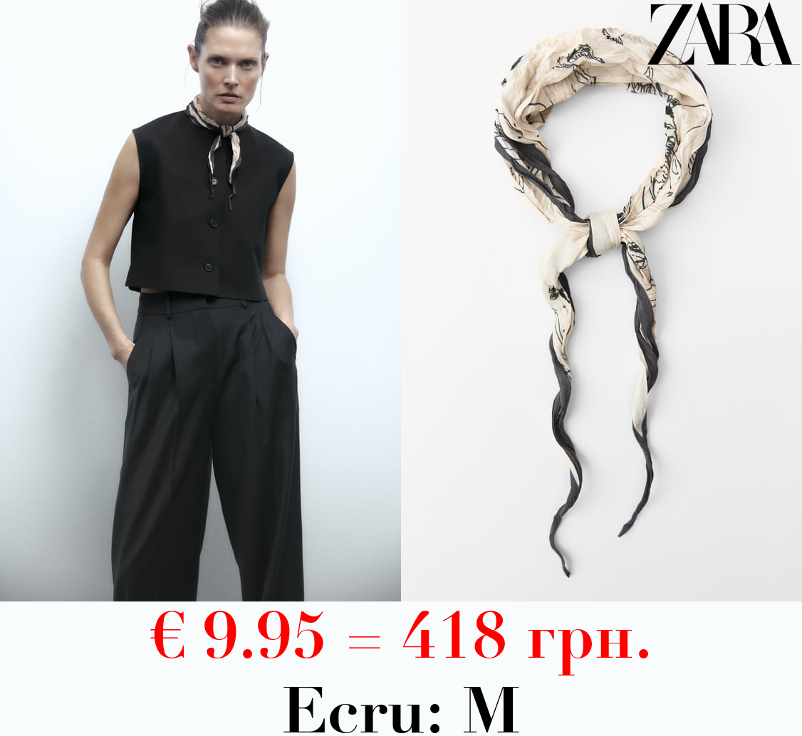 PRINTED CREASED-EFFECT BANDANA