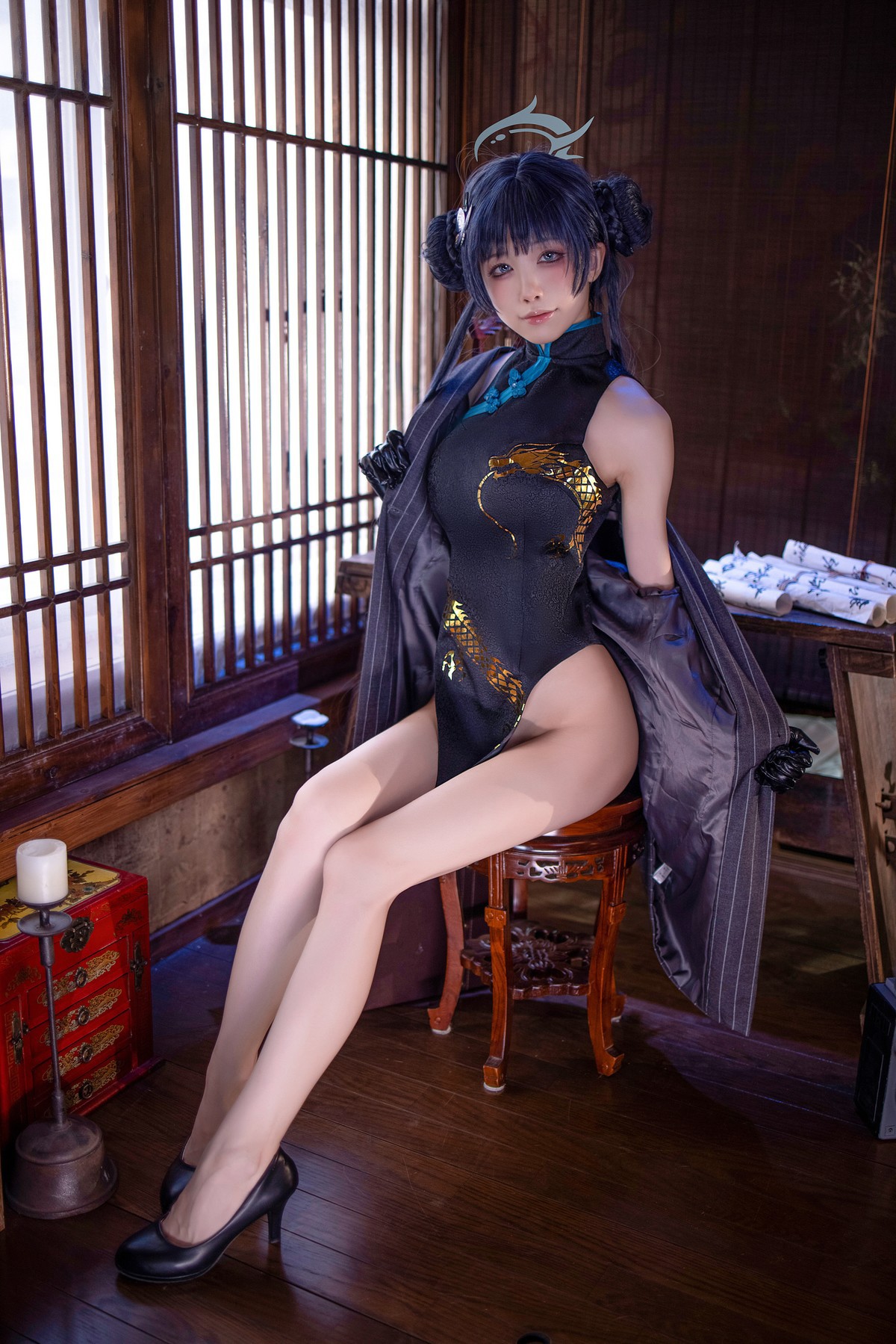Cosplay 水淼Aqua 碧蓝档案 妃咲 Set.01 33