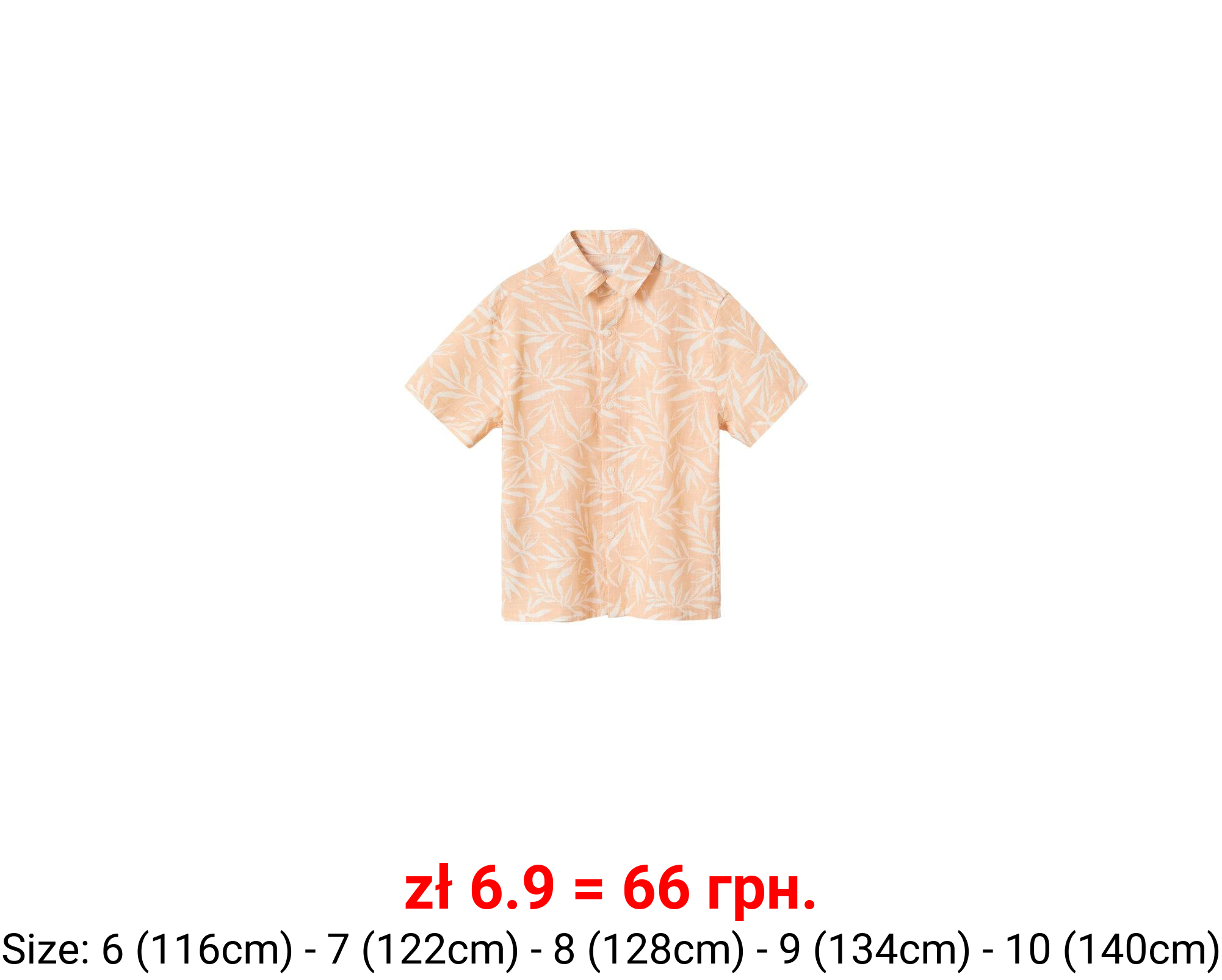 Camisa regular fit estampado hojas