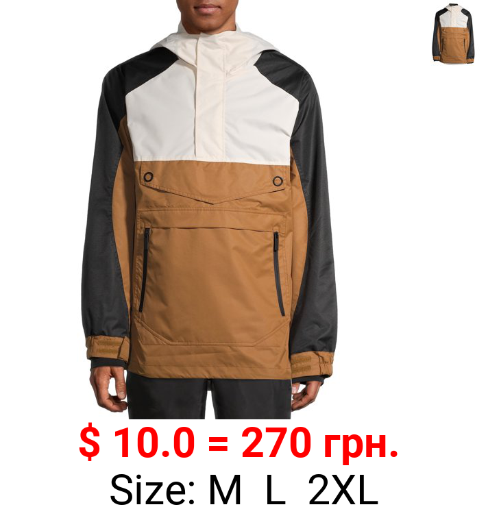 SwissTech Men's Hard Shell Ski/Snowboard Color Block Pull-On Jacket