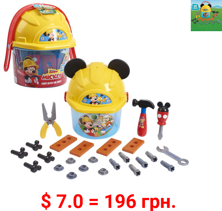 Mickey Mouse Disney Junior Handy Helper Tool Bucket Play Construction Toys & Tools