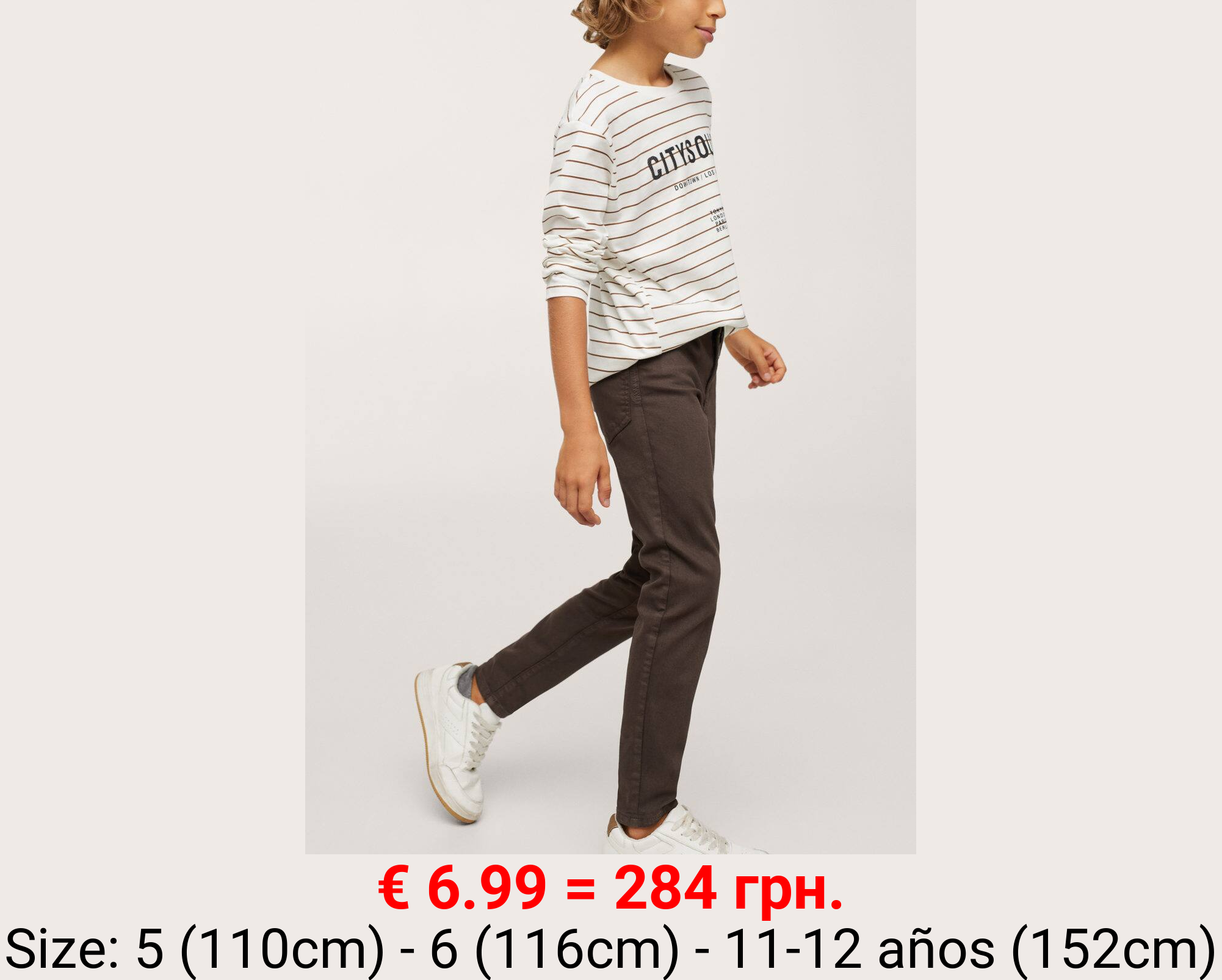 Pantalón recto algodón