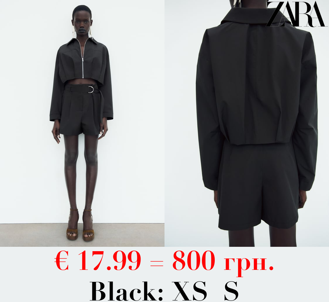 DARTED BERMUDA SHORTS WITH BELT