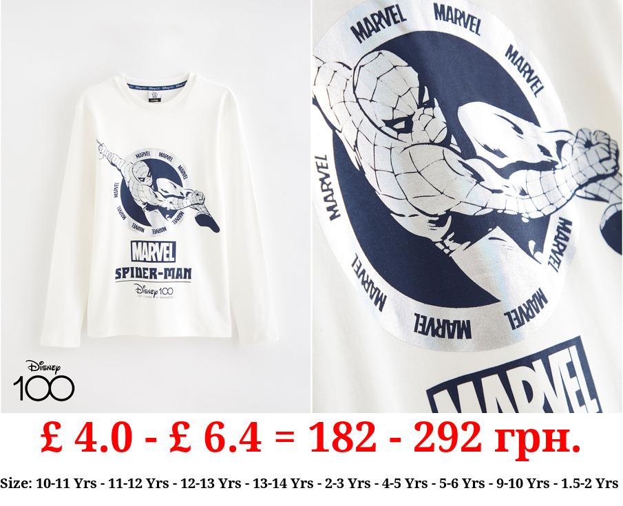 Disney 100 Spider-Man Foil Long Sleeve Top