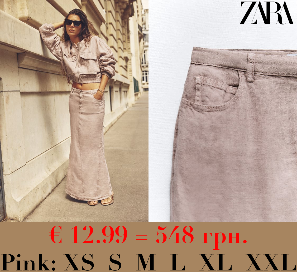 LONG LINEN SKIRT